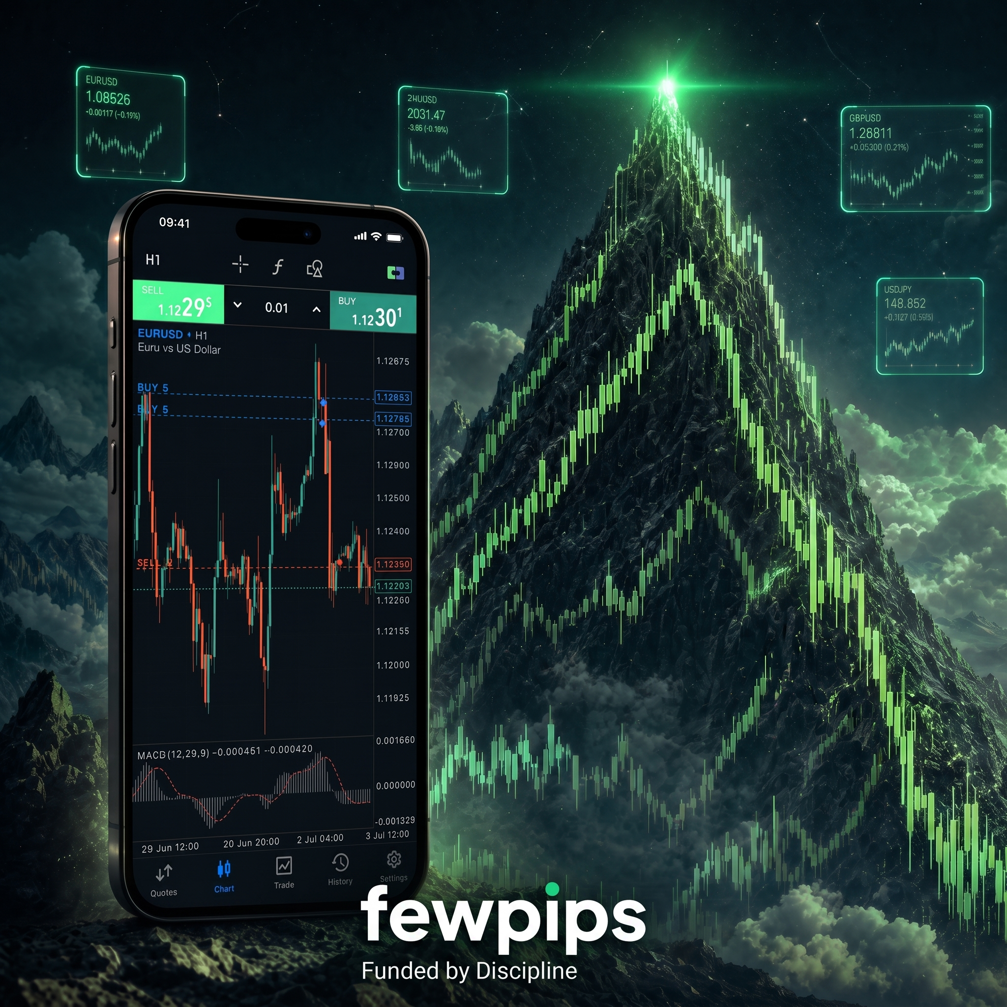 Fewpips Futures brand visual